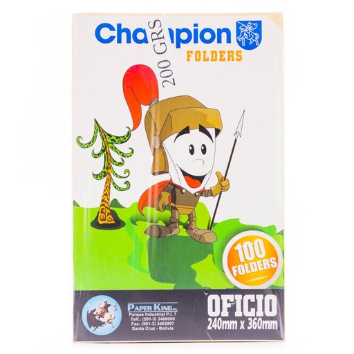 Folder Amarillo Oficio 200gr. CHAMPION