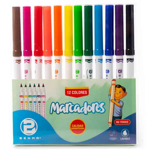 Marcador x12 col Benma