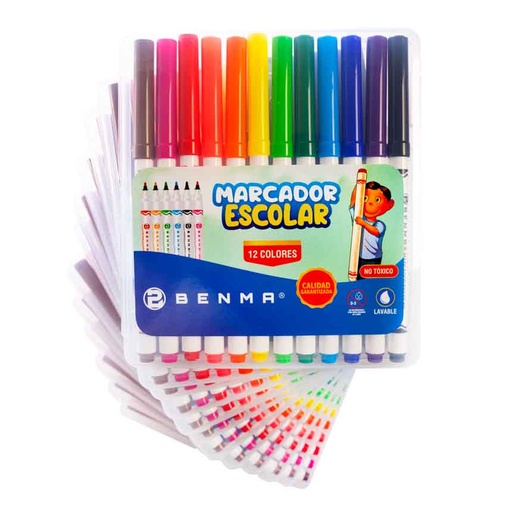 Marcador Rígido x12col Benma