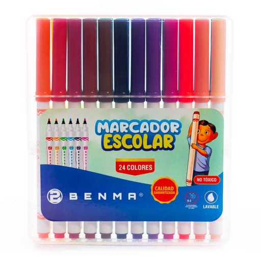 Marcador Rígido x24col Benma