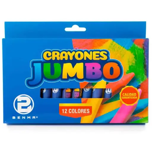 Crayón Jumbo de 12 colores Benma